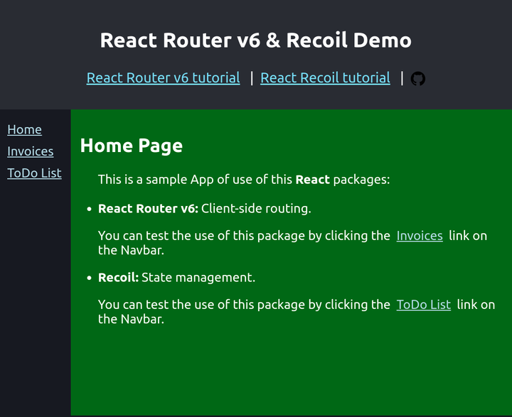 app ejemplo react router
